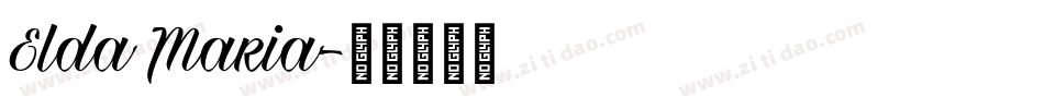 Elda Maria字体转换